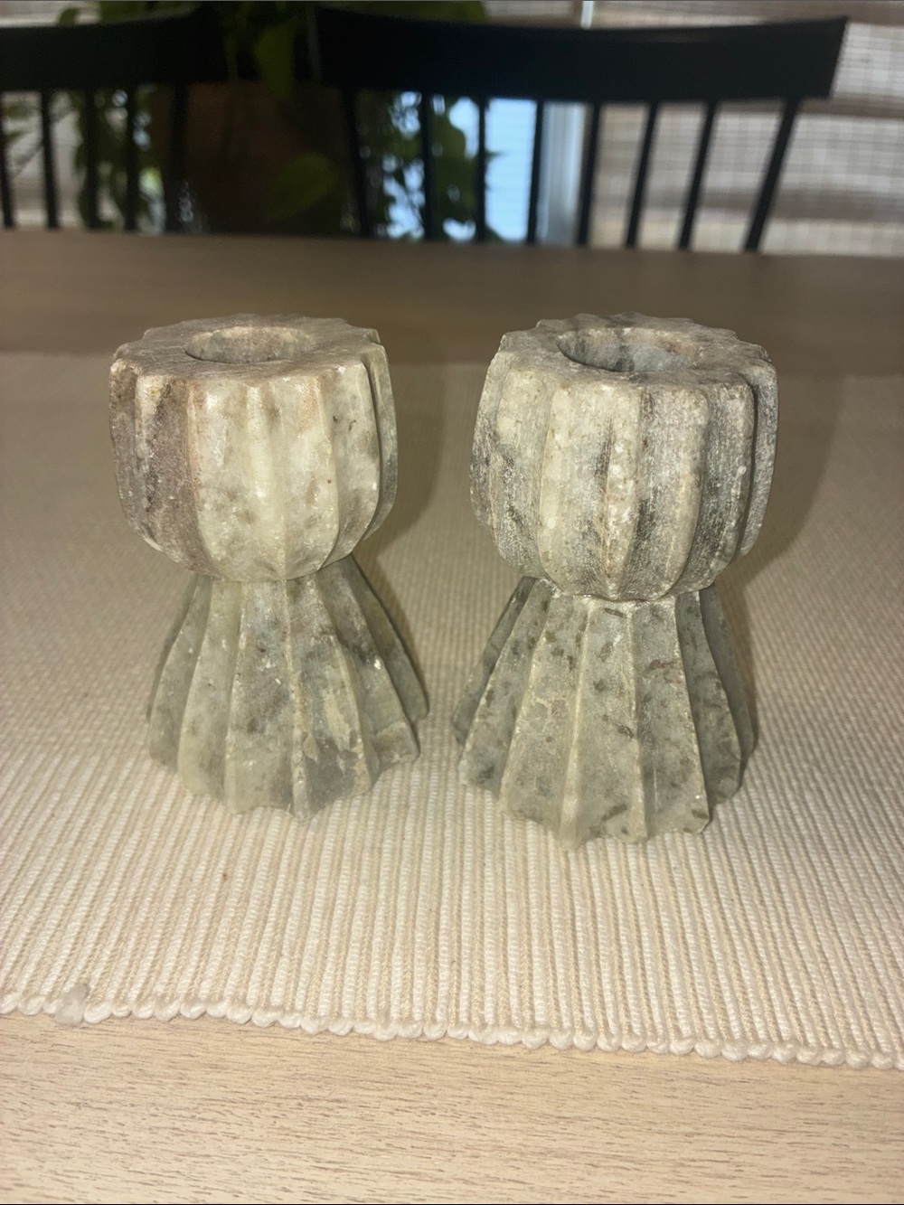 2 Marble Taper Candle Holders Threshold™ designed with Studio McGee